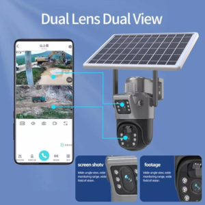 Cámara De Seguridad Inalámbrica Solar Sim 4G Doble Lente V380