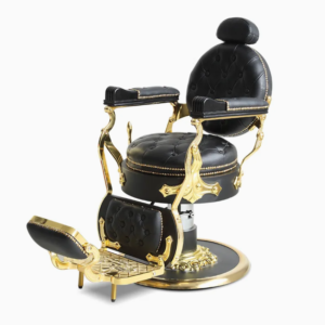 Vintage Tufted Negro Golden Salón de Belleza Barber Muebles Silla de Lujo Sillas de Peluquería de Barbería para la Venta